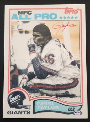 Lawrence Taylor Signed Autographed Oversized Rookie Print Rare PSA QTY - Image 1 of 3