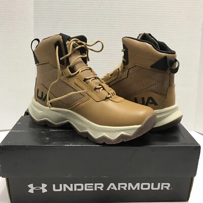 Under Armour Stellar G2 6" Tactical Boots Hiking Youth Size 4 Brown Outdoor - Image 1 of 4