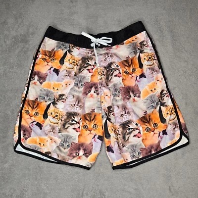 Bioworld Mens Swim Trunks XXL Cat Kitten Kitty Patterned Mesh Lining Board Short - Image 1 of 4