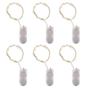 6pcs 2M 20LED Party String Lights Decor Light Battery Starry Fairy Lights Copper - Picture 1 of 5