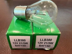Two Lucas 12V 21W/5W  Stop & Tail Classic Car Lamp Bulbs, Lucas LLB380, GLB380 - Imagen 1 de 1