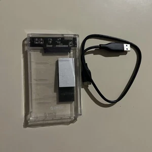 2.5" SATA USB 3.0 Clear Hard Drive Disk HDD SSD Case - Picture 1 of 2