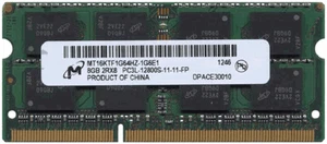 Micron Technology 8GB 1600MHz DDR3 DDR3L PC3-12800 204 PIN SO-DIMM MEMORY 1.35v - Picture 1 of 1