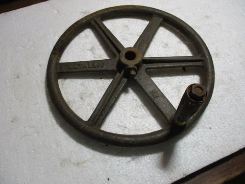 Large 12” Dia. Vintage Iron Steel Valve Handle Farming Irrigation Knob metal Cover