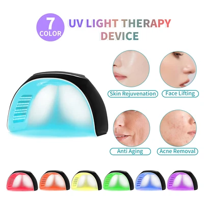 7 Colors LED Light Photon Face Mask Rejuvenation Acne Therapy Anti-Aging Machine - Image 1 of 4