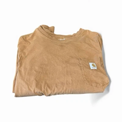 Carhartt Mujer Manga Larga Bolsillo Camisa Marrón Peso Pesado Algodón/Ropa de Trabajo/S M Foto 1 de 4