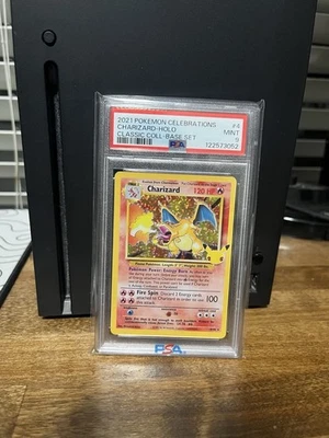 Pokémon TCG Charizard Holo Rare Card Celebrations Classic Collection 4/102 PSA 9 - Image 1 of 2