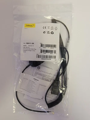 LOT OF 10 NEW Jabra GN1200 2M 6ft Coil Cord  88011-99 - Image 1 of 2