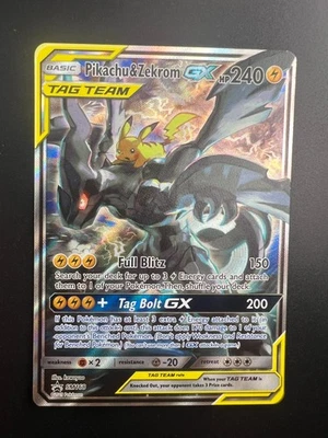 Pikachu & Zekrom GX - SM168 - Pokemon Sun & Moon Promo Ultra Rare Card NM - Image 1 of 2