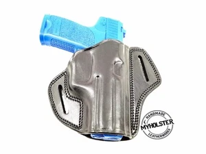WB Open Top Concealable Leather Belt Holster Compatible W/ Canik METE MC9 - Picture 1 of 2