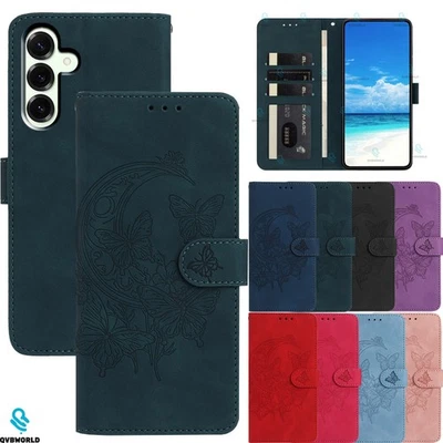 Case for Samsung A51 A71 A04 A50 A20 Note 9 Moon Embossed Wallet Case Flip Cover - Image 1 of 4