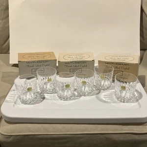 W. M Dalton 24% French Lead Crystal Whiskey Glasses #5 Set 6 Old Fashioned & Box - Picture 1 of 6