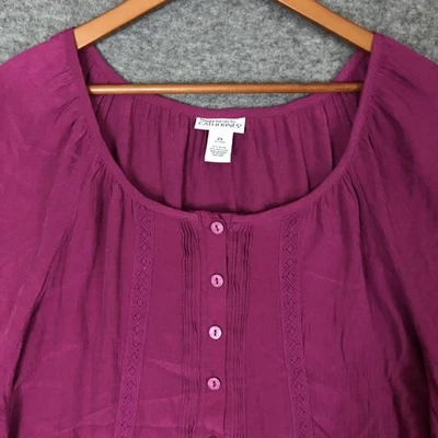 Maggie Barnes for Catherines Shirt Womens 2X Rayon Blend Boho Tunic Top - Image 1 of 4