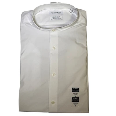 Calvin Klein бесконечный цвет мужской RegFit платье рубашка белый 15-15,5 32-33 $90 - Изображение 1 из 4