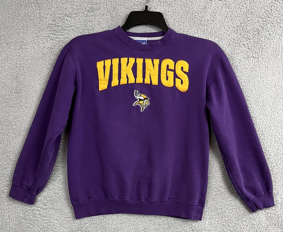 Sudadera Minnesota Vikings JUVENTUD Grande Púrpura NFL Fútbol Cuello Redondo Campeón Foto 1 de 4