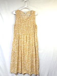 Croft & Barrow Kleid Damen Gr. 2X Ärmellos Midi Gesmokt Blumen Viskose Sommer - Bild 1 von 10