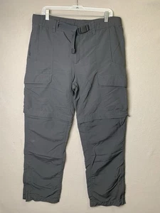 The North Face Hiking Pants Men M Gray Shorts Convertible Belted Nylon Outdoor - Picture 1 of 11