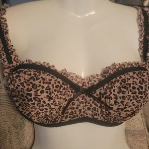 Native Intimates 36C Leopard Underwire Lightly Padded Women's Bra - Picture 1 of 8