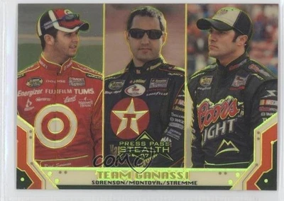 2007 Press Pass Stealth Chrome Exclusives /99 Juan Pablo Montoya David Stremme - Image 1 of 2