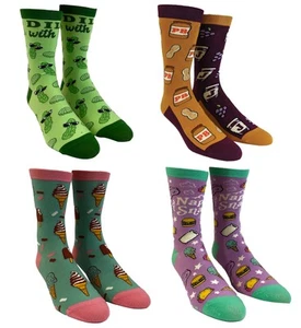 Youth Food Dill With It, Ice Cream, Naps & Snacks, & PBJ Socks Bundle 4-Pack - Picture 1 of 9