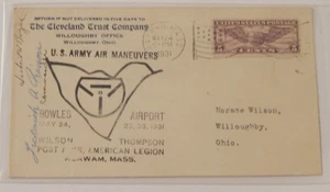 Agawam Massachusetts army air maneuvers May 24 1931 pilot signed airmail - Picture 1 of 2