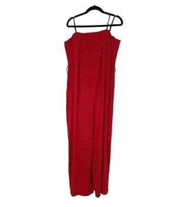 NEW FOREVER NEW Size 14 Red Strapless Jumpsuit With Pockets - Picture 1 of 10