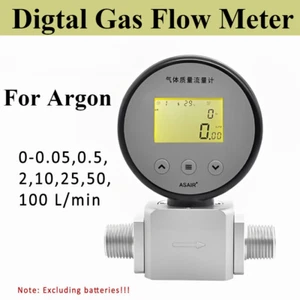 Digitaler Gasdurchflussmesser Argon Tragbar Gasmassendurchflusstester Rate Meter Neu - Bild 1 von 15