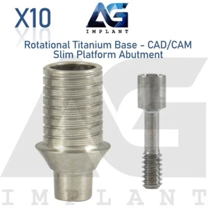 10 prótesis de plataforma delgada CAD/CAM con base giratoria de titanio hexagonal interna de 2,0 mm - Imagen 1 de 3