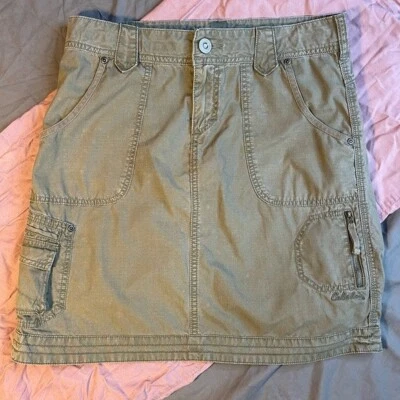 Cabela's Informal Verde Resistente Exterior Carga Senderismo Falda ¡Muchos Bolsillos! Talla 6 Foto 1 de 4