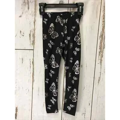 NUEVO CON ETIQUETAS Leggings Negros con Mariposas Autoestima Niñas XXS Foto 1 de 4