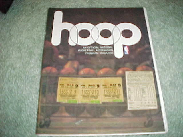 1977 Washington Bullets v Milwaukee Bucks Basketball Program 3/9 with tickets - Image 1 of 1