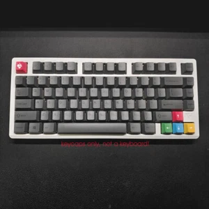 Dark Gray Keycaps Set PBT 130keys fits 60% 75% TKL Cherry MX Mechanical Keyboard - Picture 1 of 10