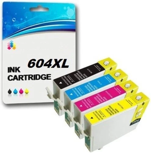 RONELLS KIT 4 Cartucce 604XL Compatibili per Stampante EPSON XP-2200