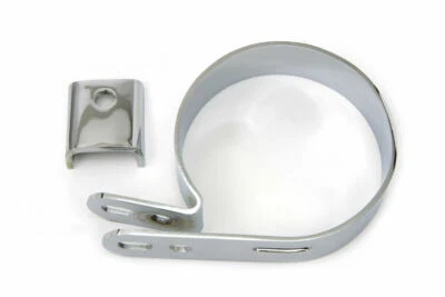 Chrome 3-1/4  Replica Muffler Clamp for Harley Davidson by V-Twin - Image 1 of 2