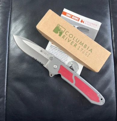 Nuevo de Lote Antiguo 2001 CRKT M18-04K Rojo, Hoja Satinada Caja Diseño Carson, Papeles Como Nuevo Foto 1 de 3