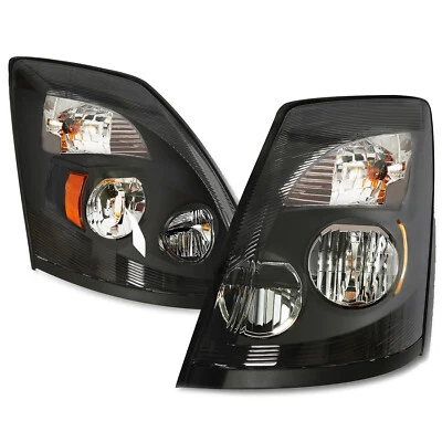 Левые и правые светодиодные фары головного света для Volvo VNL VNM 04-18 черные 6000K - Изображение 1 из 4