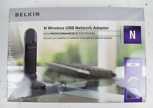 NEW Sealed Belkin N Wireless USB Network Adapter High Performance