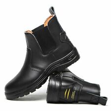 Faux Leather Men Waterproof Safety Steel Toe Cap Boots Work Shoes Uk Jin20