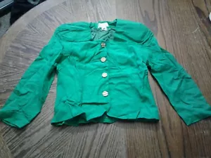 Vintage Christian Dior Suit Blazer Green Size 8 (cb38) - Picture 1 of 5