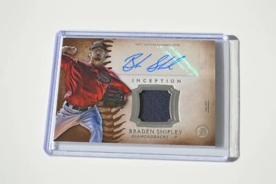 2015 Bowman Inception Dual Autograph Jersey Braden Shipley DIAMONDBACKS iar-bs - Image 1 of 2