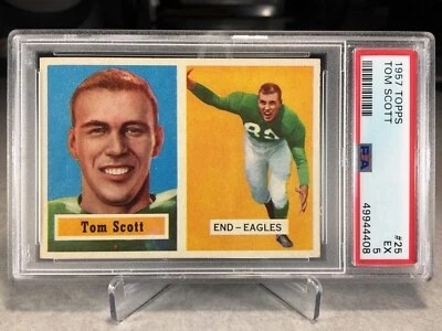 1957 Topps Tom Scott #25 - PSA 5 - Philadelphia Eagles - Image 1 of 3