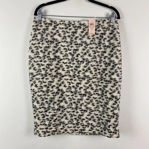 Ann Taylor Wool Blend Animal Print Pencil Skirt Size 12P Knee Length - Picture 1 of 10