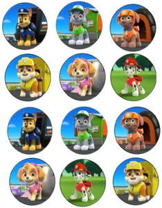 12 Paw Patrol Edible Wafer Paper Uncut Cupcake Toppers (b) - Picture 1 of 1