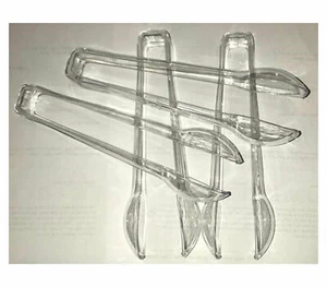 New Clear Plastic Tongs for Serving Disposable BBQ Buffet picnic Party Events - Picture 1 of 7