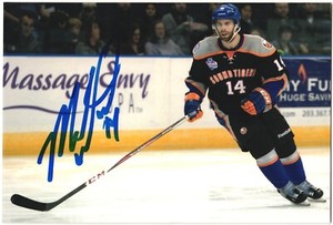 Matt Watkins Autographed 4x6 Photo Bridgeport Sound Tigers #14 Alternate