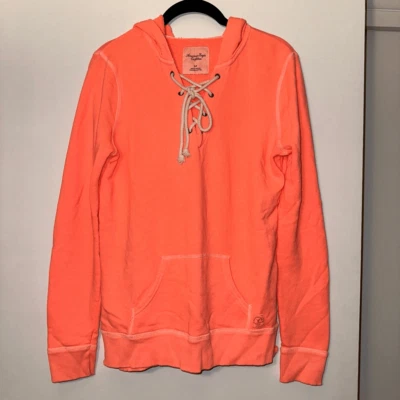 Sudadera con capucha para mujer American Eagle coral brillante con cordones pequeña nueva sin etiquetas Foto 1 de 4