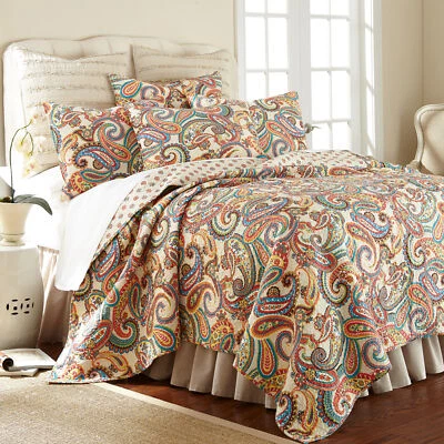 Alyssa Paisley Quilt and Pillow Sham Set - Levtex Home - Image 1 of 4