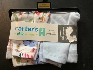 CARTERS Child of Mine Pants Girls size Preemie  pull on  NEW - Picture 1 of 2