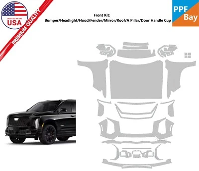 For Cadillac Escalade V Series 2025 Front Paint Protection Film PreCut Kit PPF - Image 1 of 4