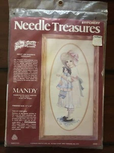 Needle Treasures Crewel Stitch Kit Jan Hagara Design 11x21" Mandy Vintage NOS - Picture 1 of 6